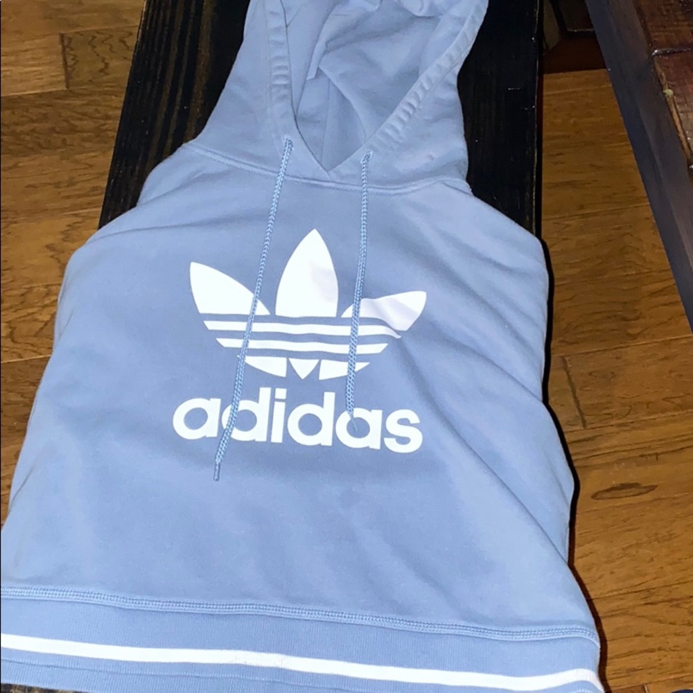 Blue adidas crop top